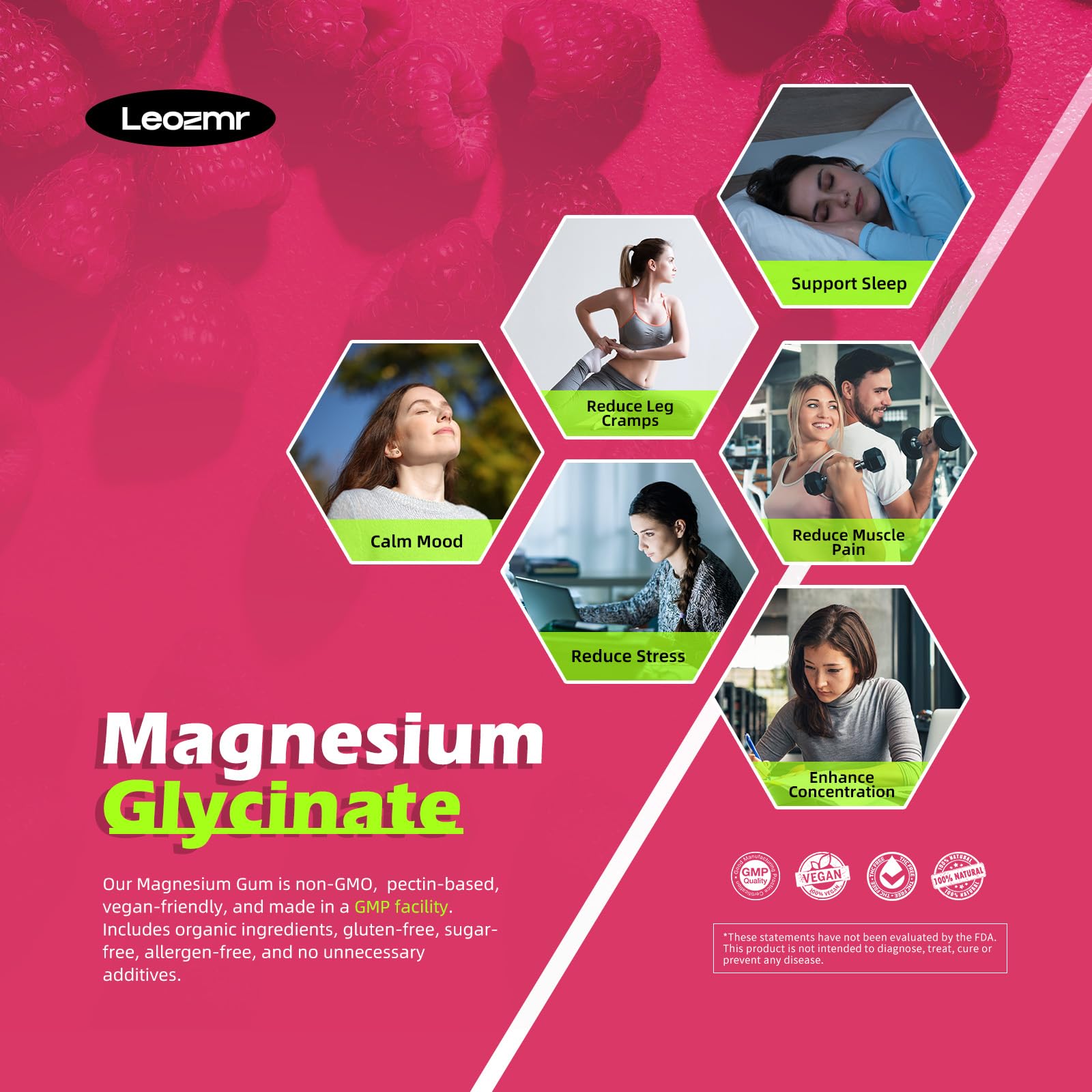 Nutrition label on Leozmr Gummies showing essential vitamins and minerals