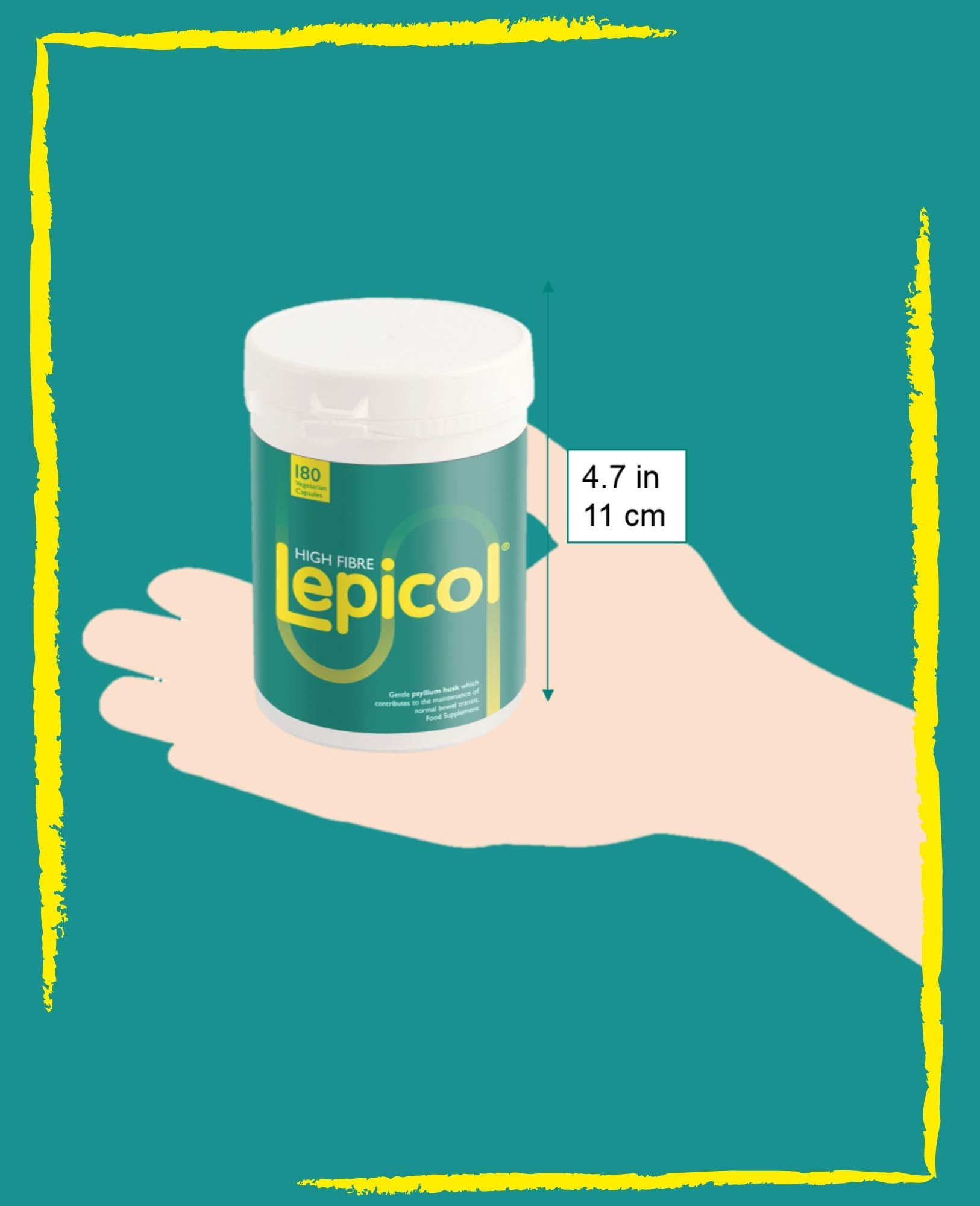 Lepicol Original label highlights ingredients and daily usage guidelines.