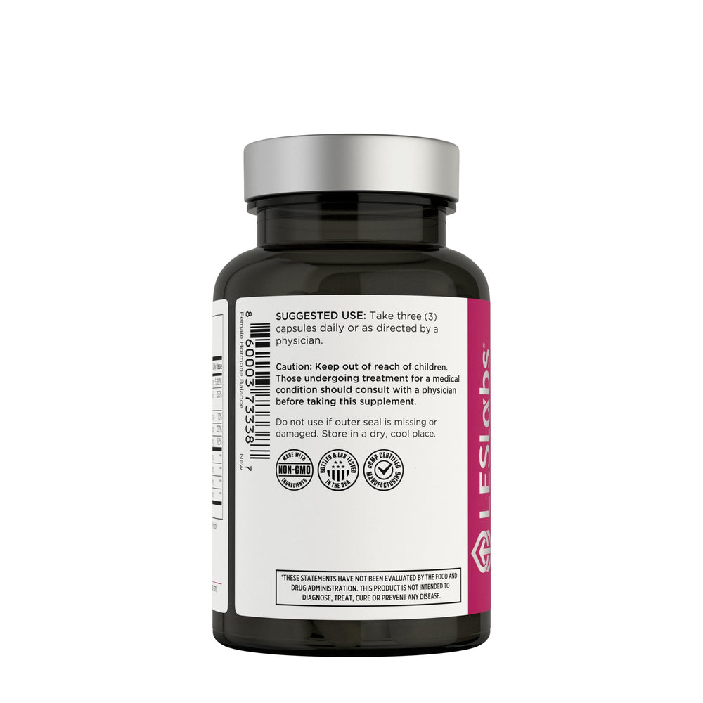 LES Labs Female Hormone Balance tablets pouring out for a simple daily routine