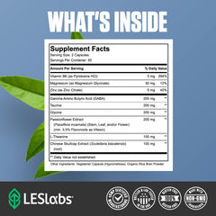 LES Labs GABA Health sleep support image suggests restful nights and refreshed mornings.