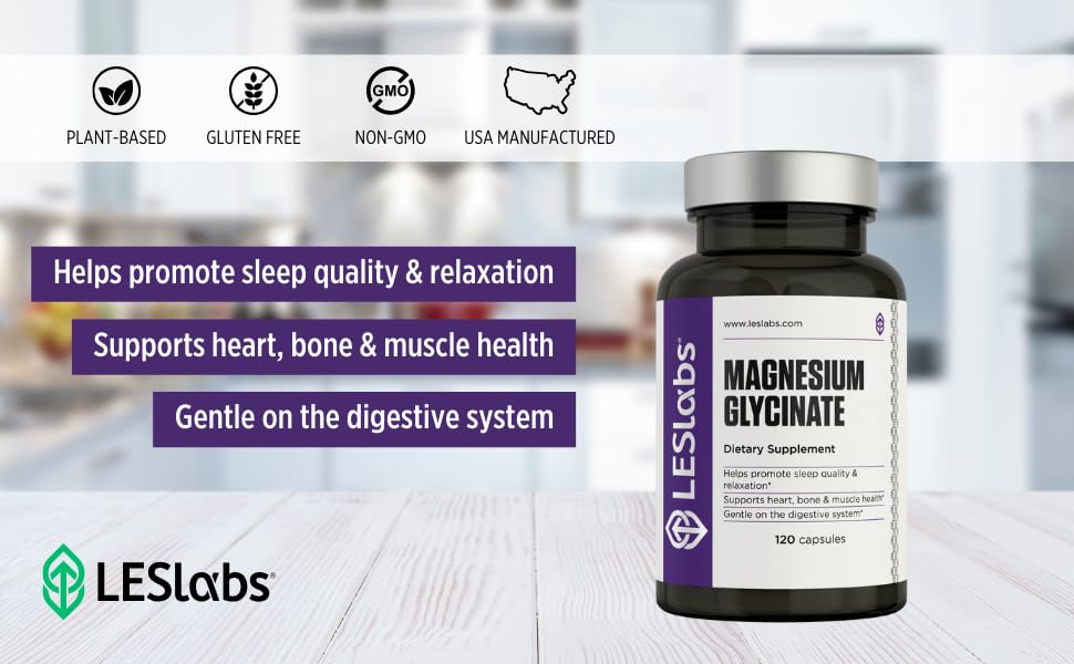 LES Labs Magnesium Glycinate is gentle on the digestive system for sensitive stomachs