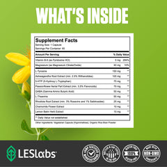 LES Labs Mood Boost herbal blend image emphasizing passion flower and chamomile.