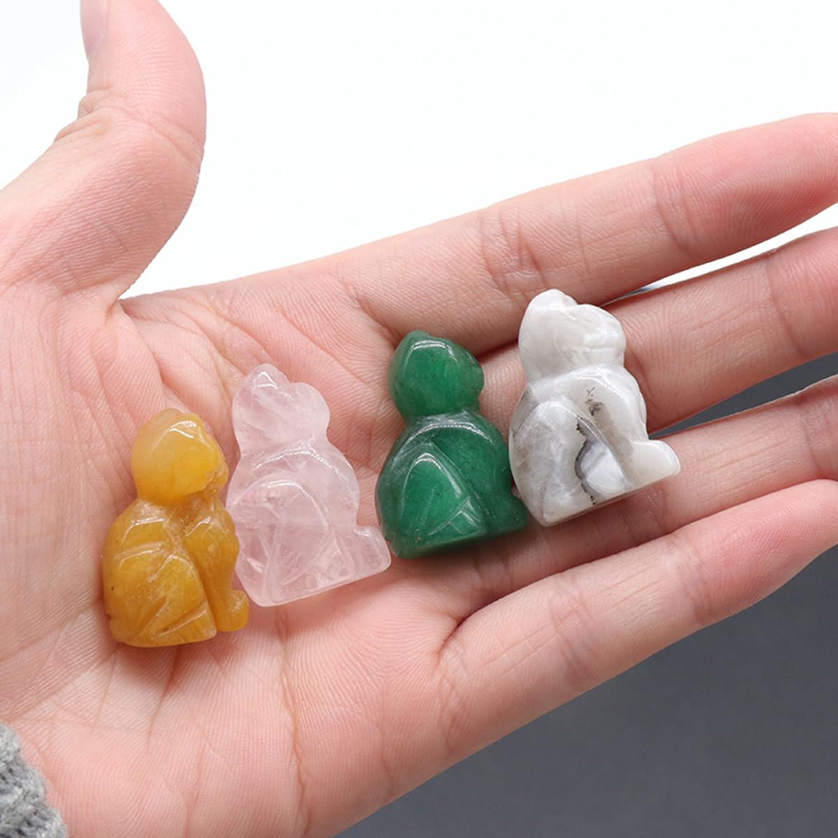 LE SKY cat shape worry stone cluster for serene ambiance and focus