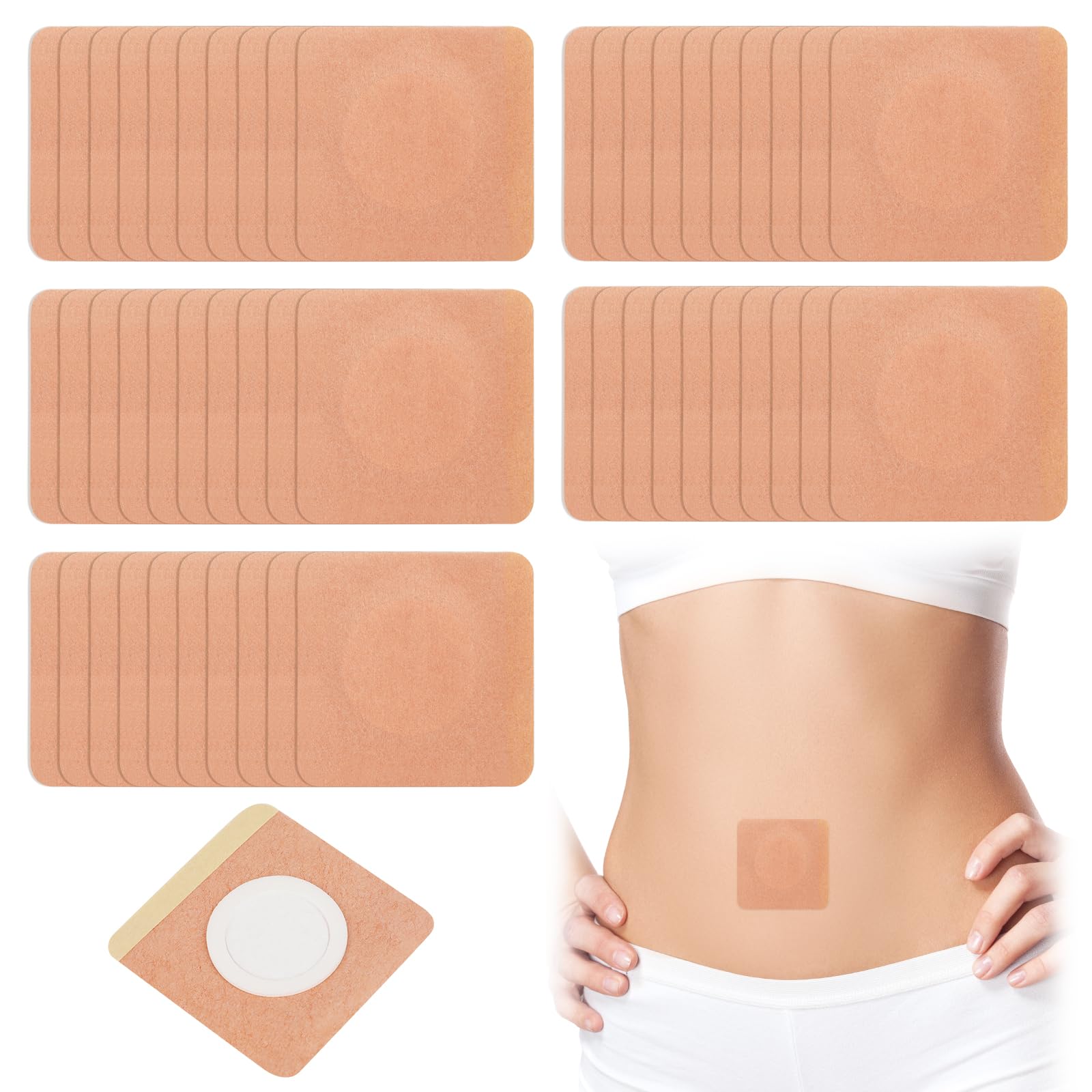 Lesmore castor oil pack wrap square 6x6cm, compact and breathable for on-the-go use.