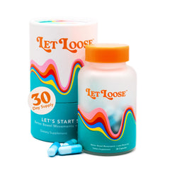 Let Loose Daily constipation relief pills bottle for daily digestive support