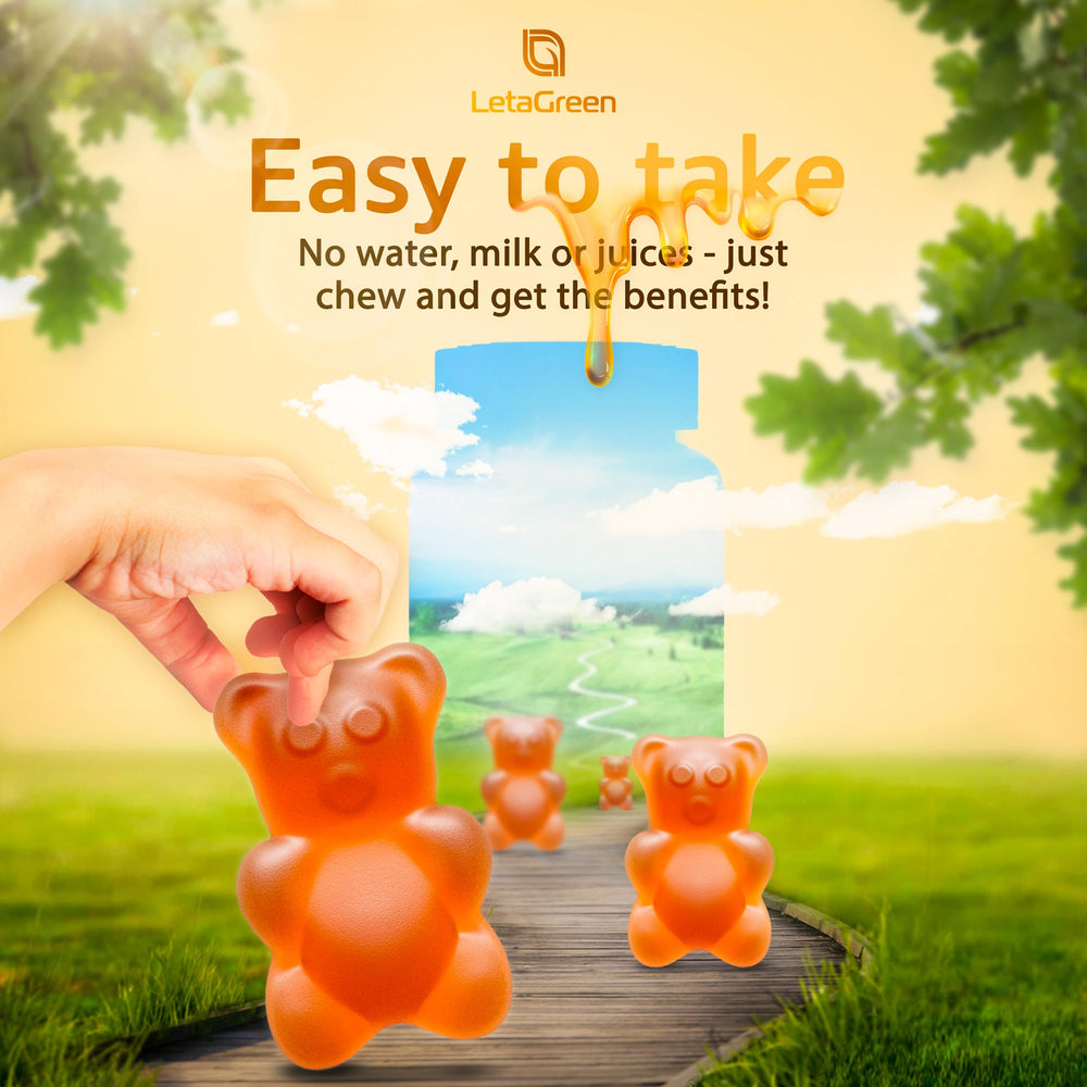 On-the-go LetaGreen gummies pack for convenient daily use.