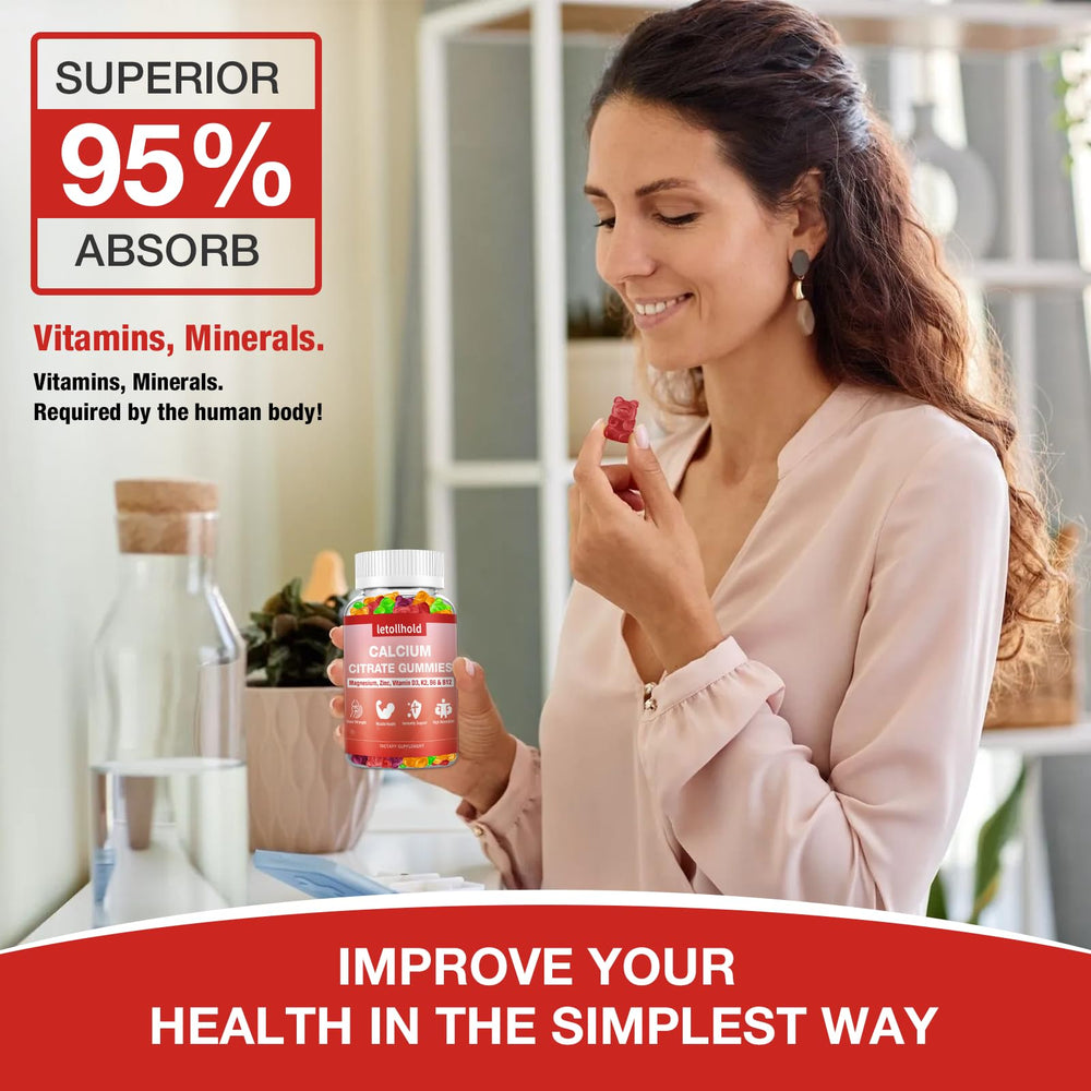 Letollhold calcium citrate gummies suitable for kids and adults in daily routine