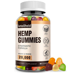 Letollhold hemp gummies bottle with calming label for restful evenings