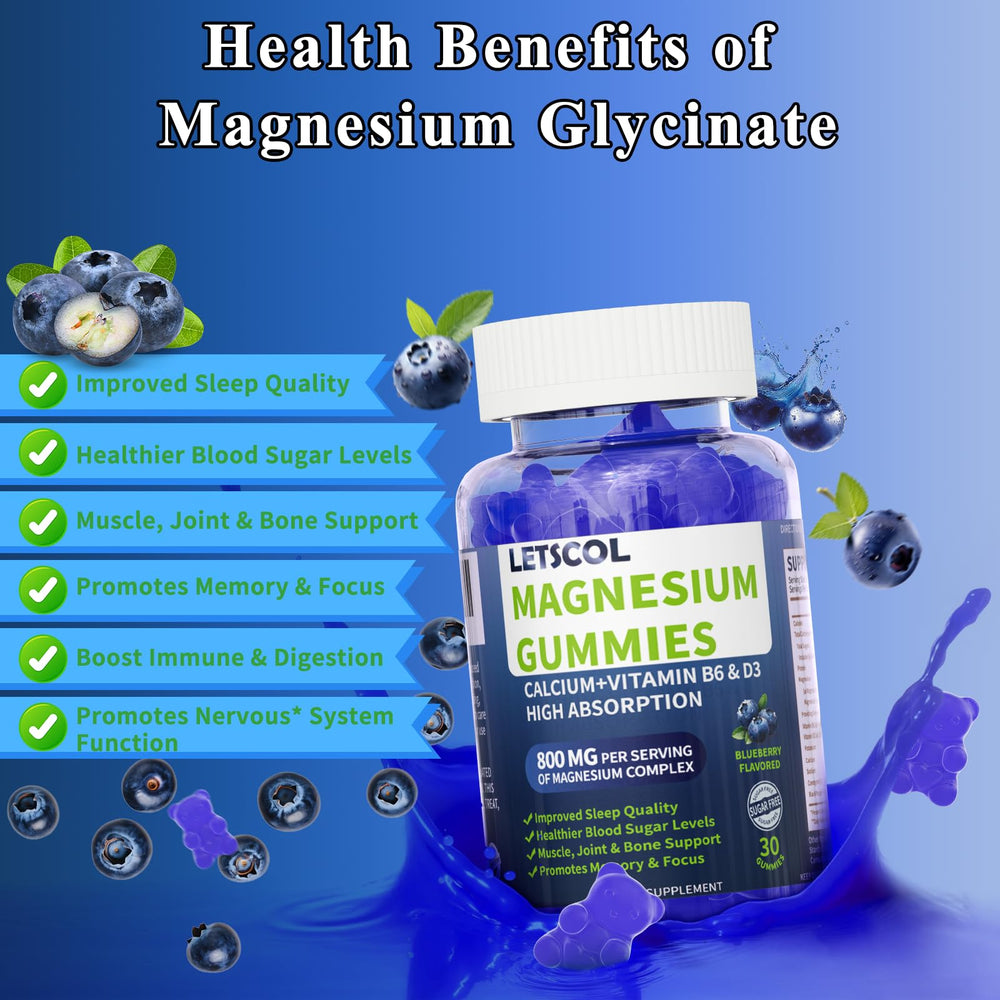 LETSCOL gummies with calcium and vitamin D3 to support bones.