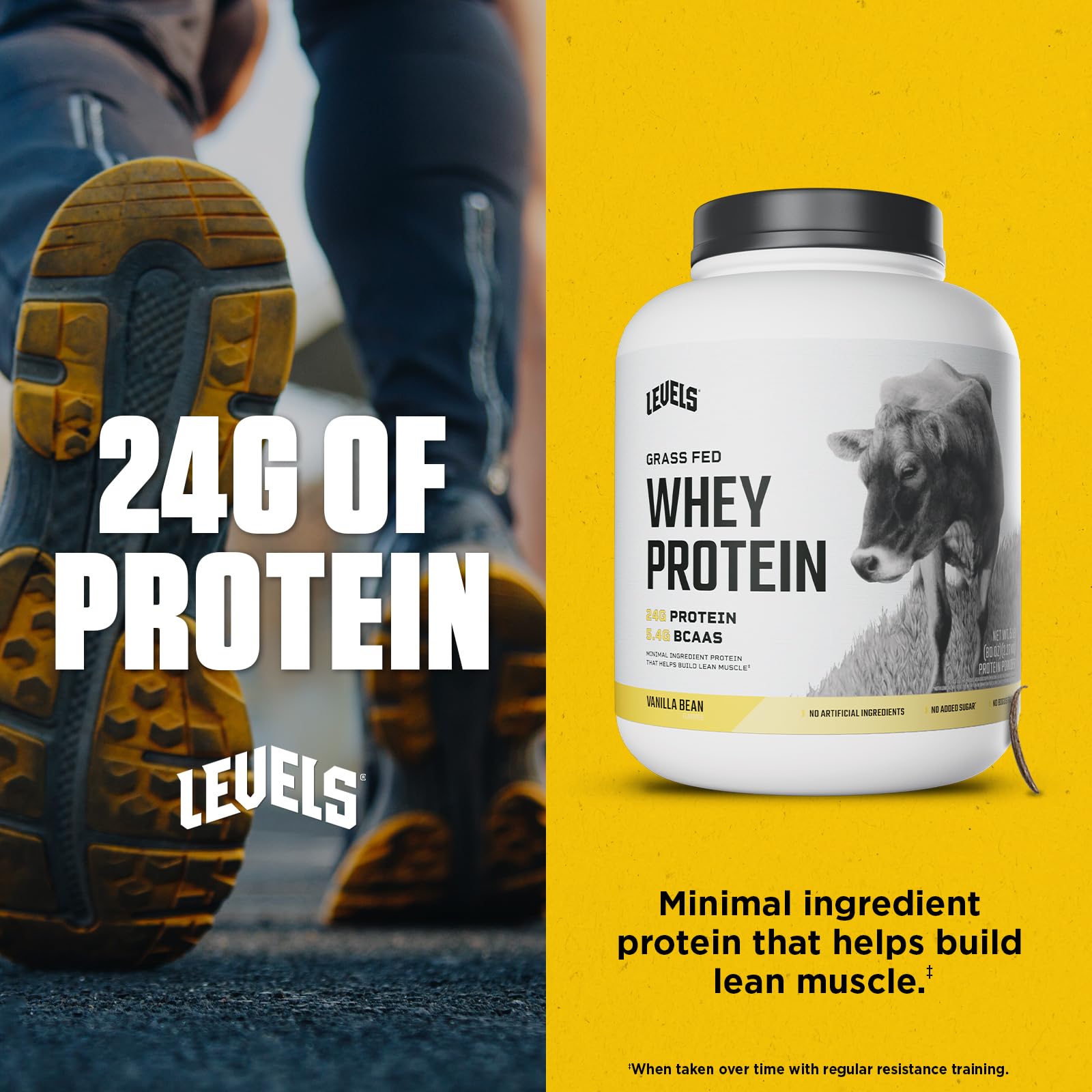 Levels Cold-process microfiltered whey highlights premium processing