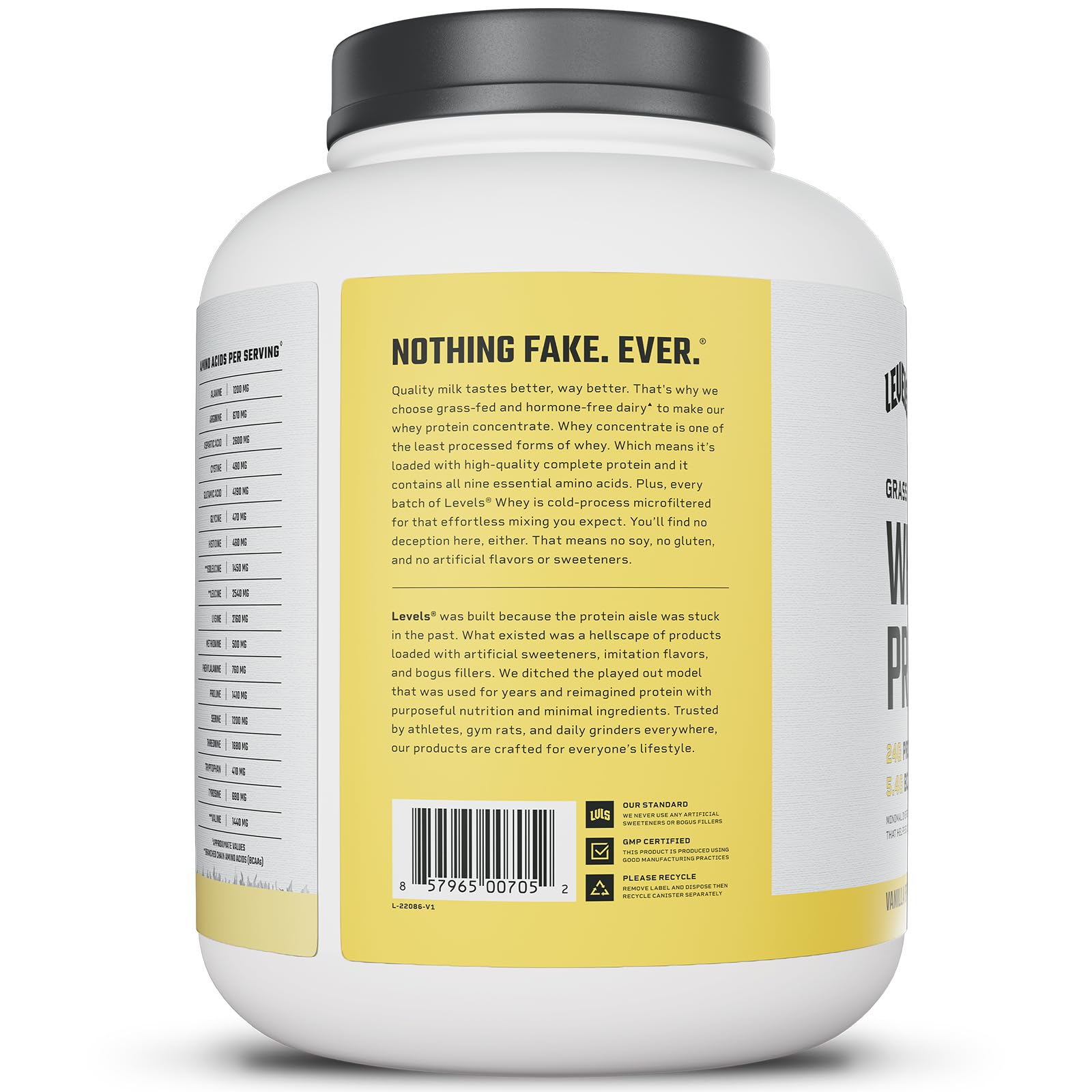 Levels Non-GMO sunflower lecithin blend aids easy mixing