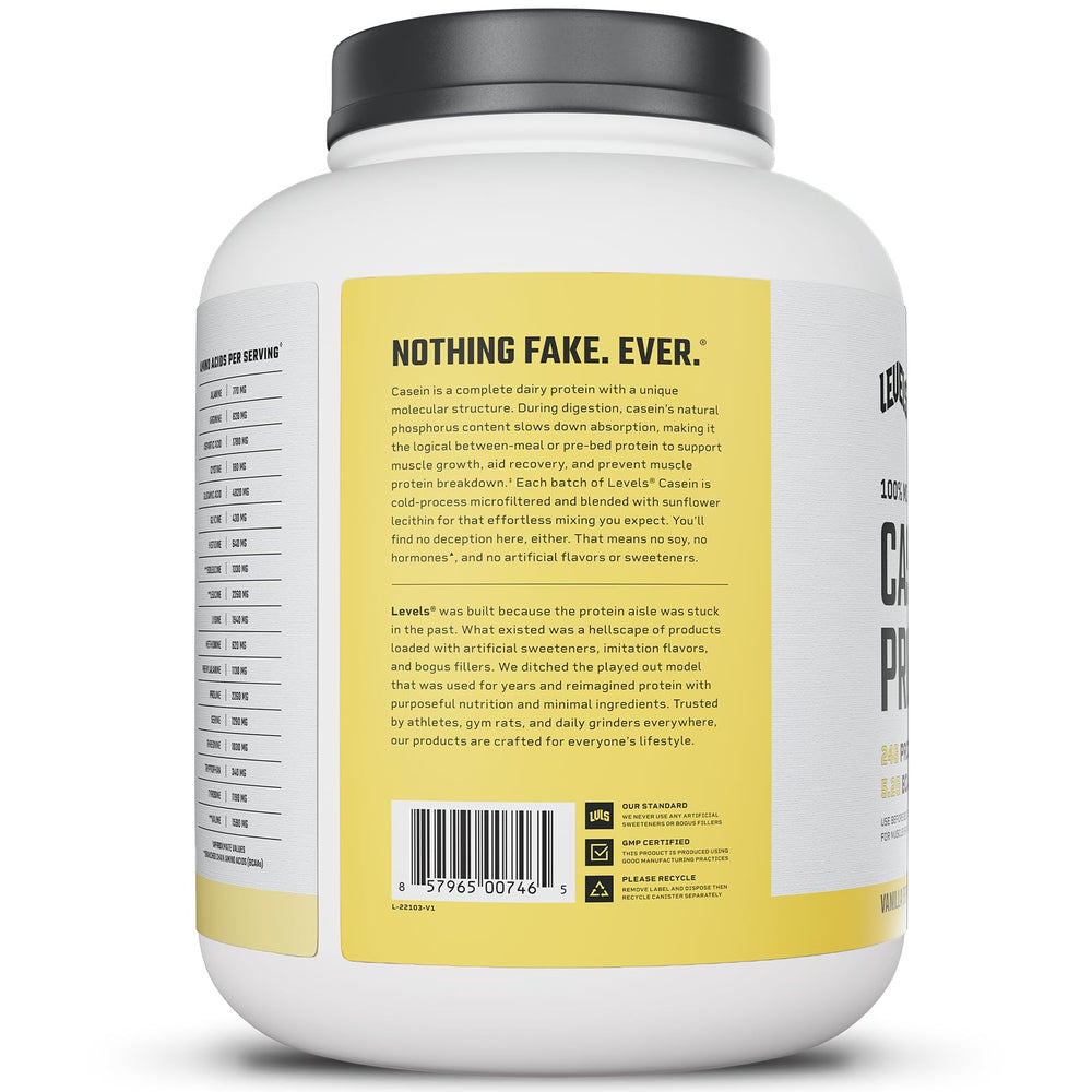 Levels USA-made logo on bottle suggests cold-process microfiltration and easy mixing.