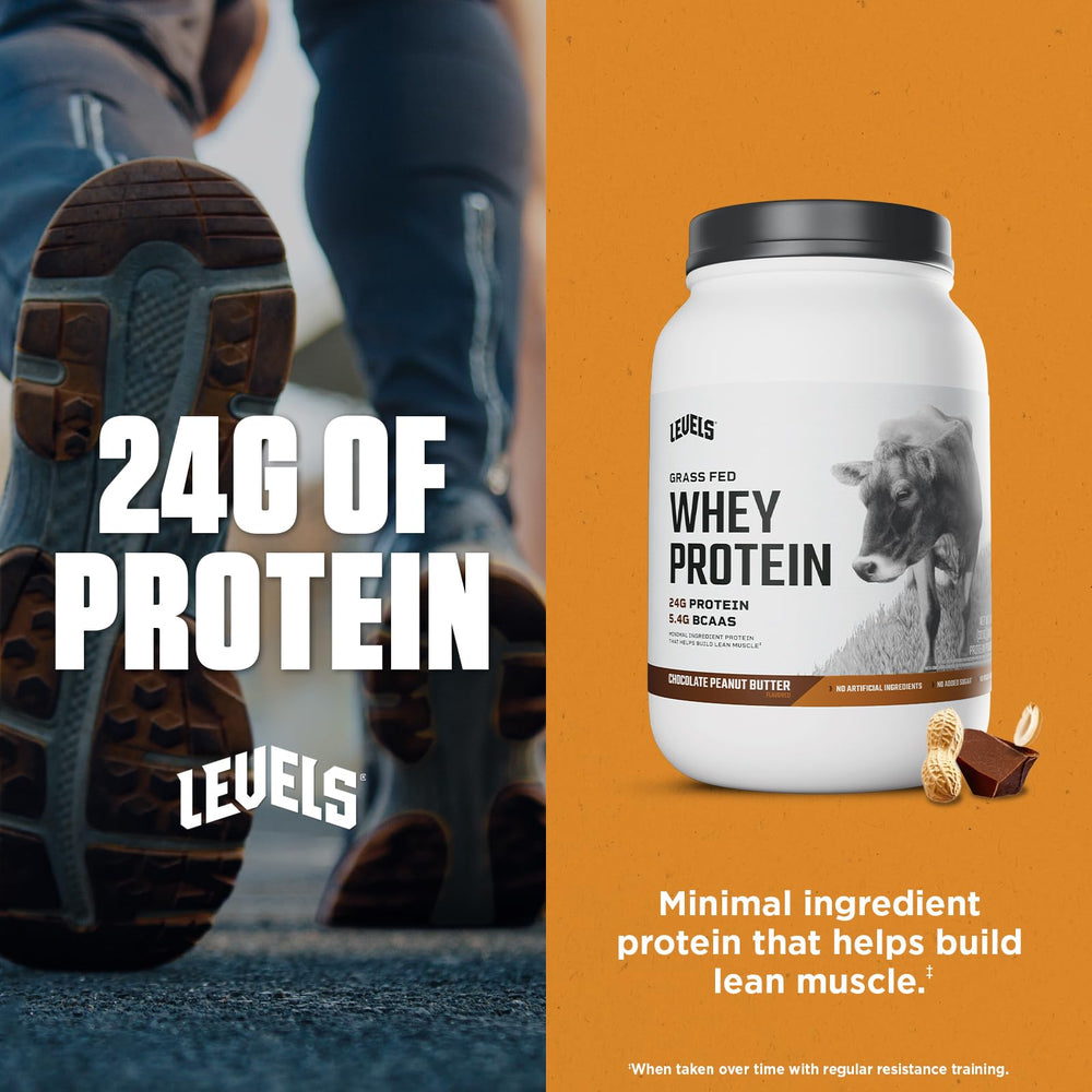 Texture of Levels whey powder dissolving in a shaker with water.