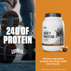 Texture of Levels whey powder dissolving in a shaker with water.
