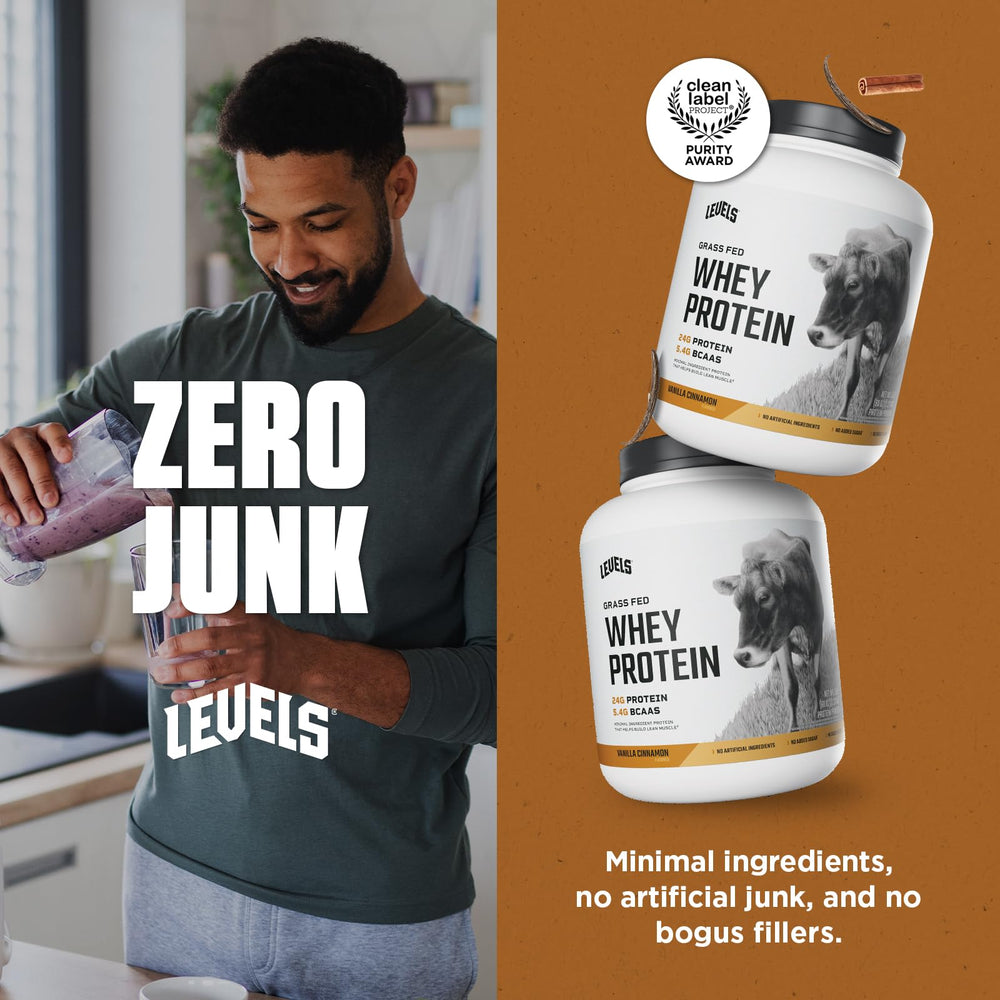 Manufactured in the USA, Levels whey preserves bioactivity through cold-process filtration.