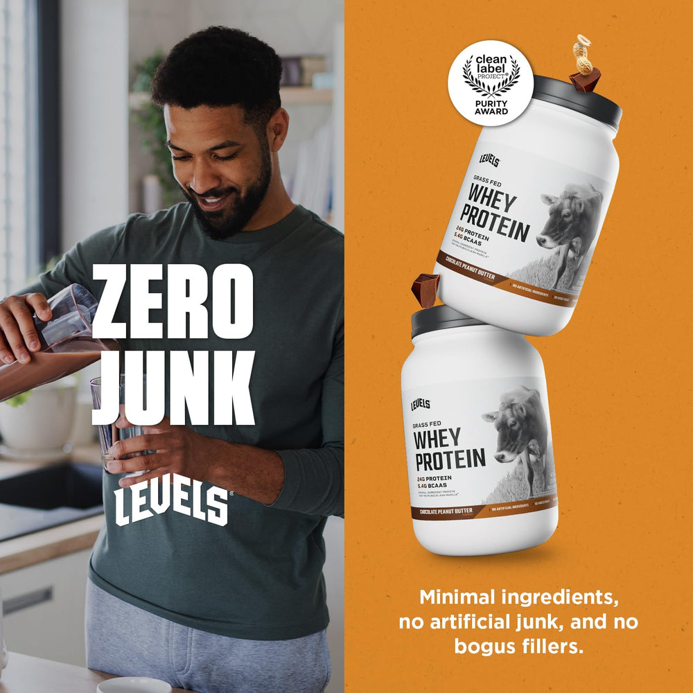 Monk fruit sweetener with Levels whey powder for a clean flavor boost.