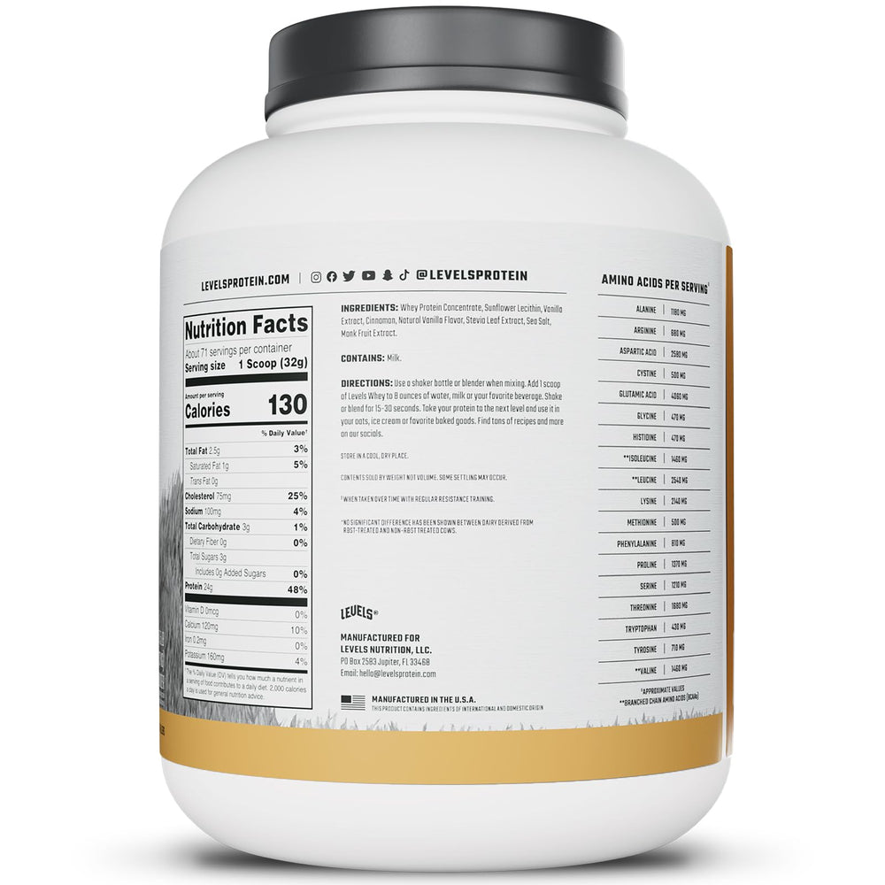 Levels Nutrition uses non-GMO sunflower lecithin to improve mixing.