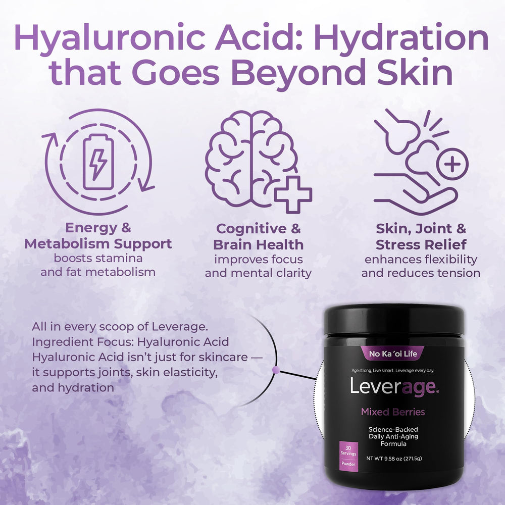 Leverage powder on a glass evokes easy daily self-care routines.