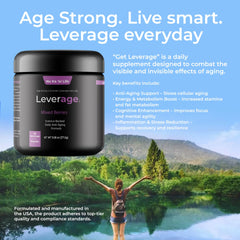 Leverage’s smooth berry-flavor mix is ready to drink for daily focus and mood support.