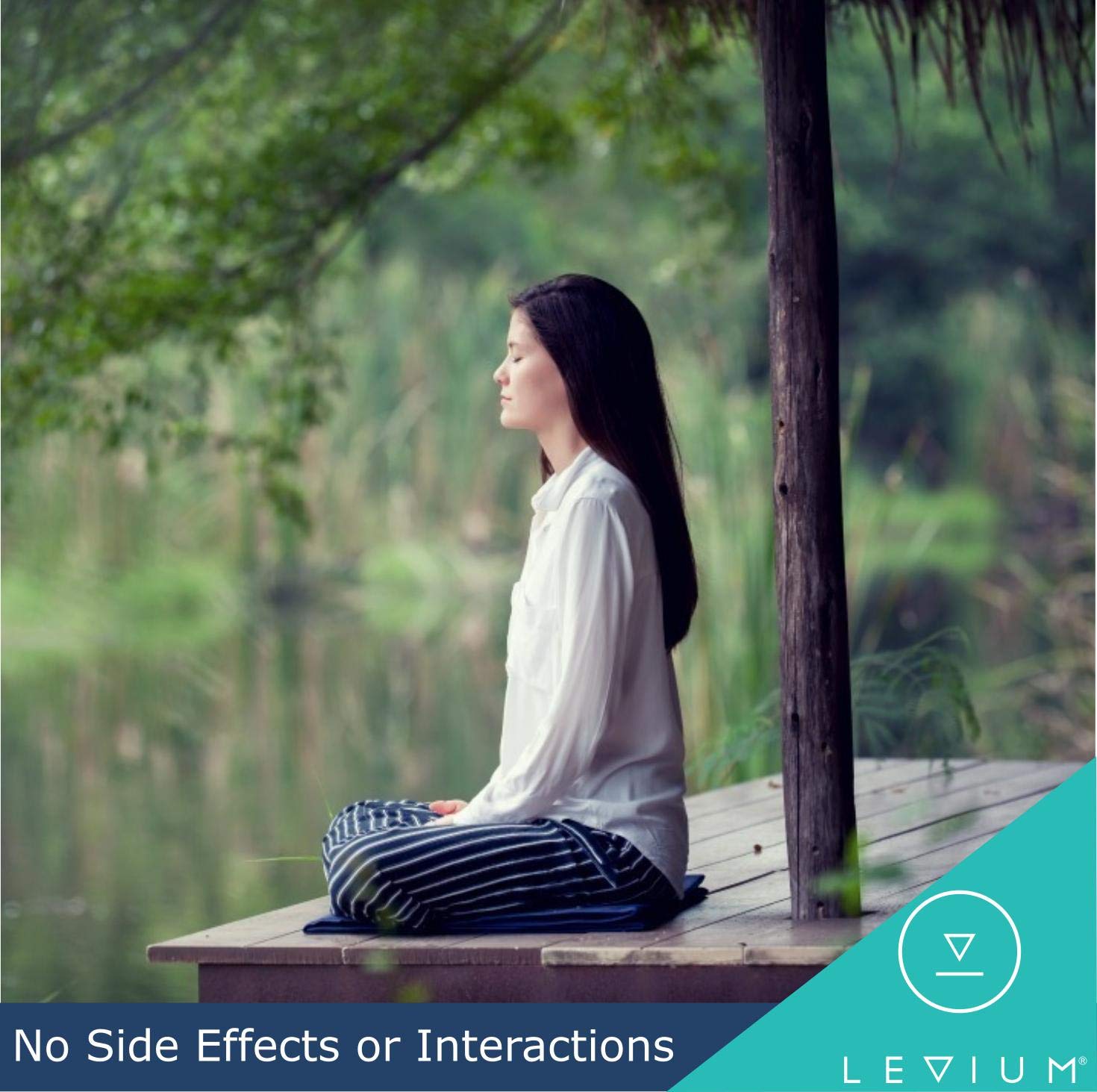 Levium calming mood packaging conveys trust and everyday resilience.