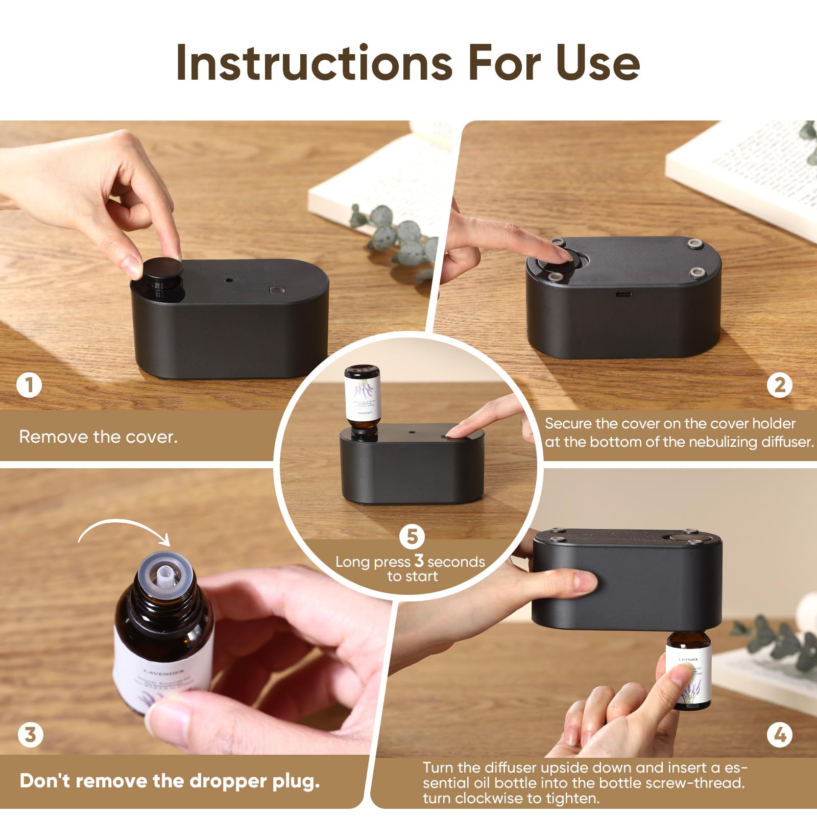 Levoair compact 194g diffuser is easy to carry.
