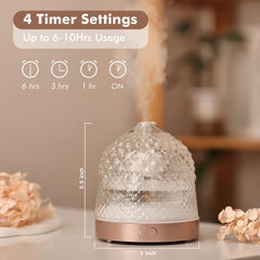 Levoair diffuser with colorful lights helps set a soothing ambient mood.