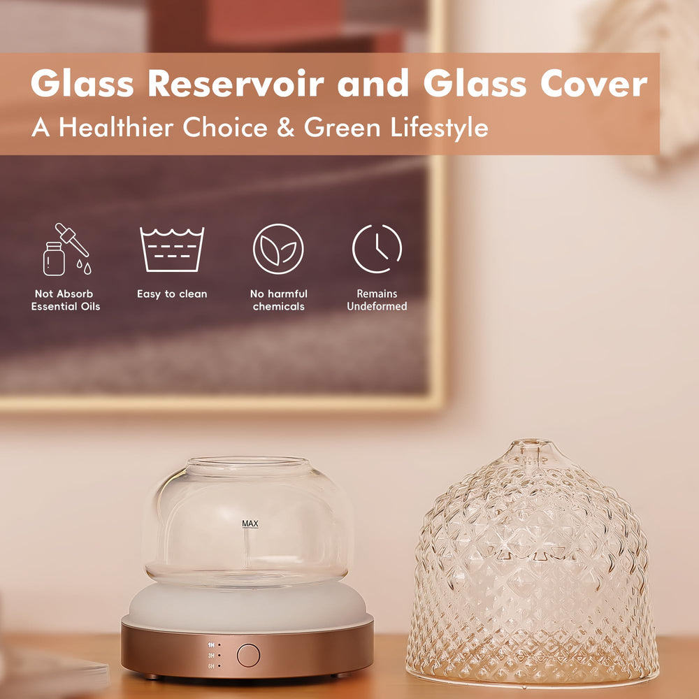 Levoair diffuser with rose gold base adds an elegant touch to any room.