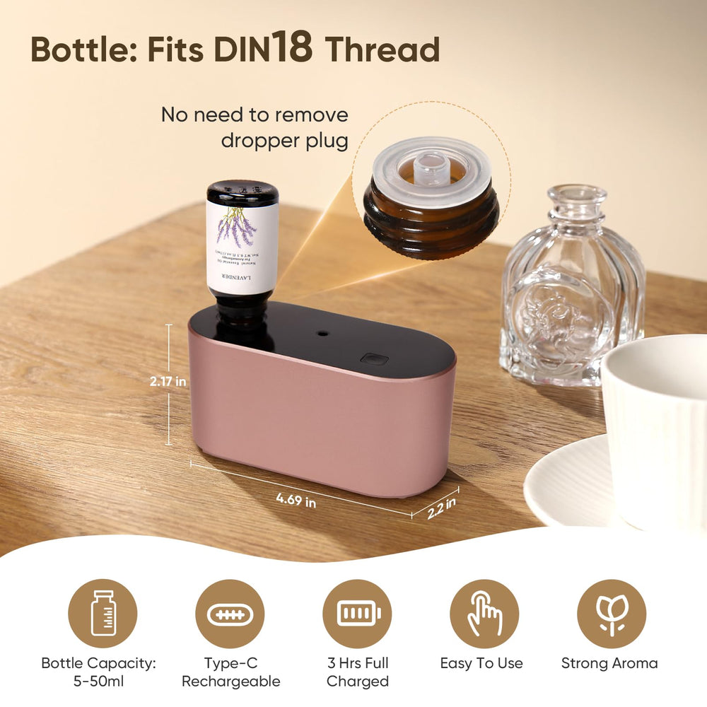 Levoair diffuser displaying three mist levels for customizable diffusion
