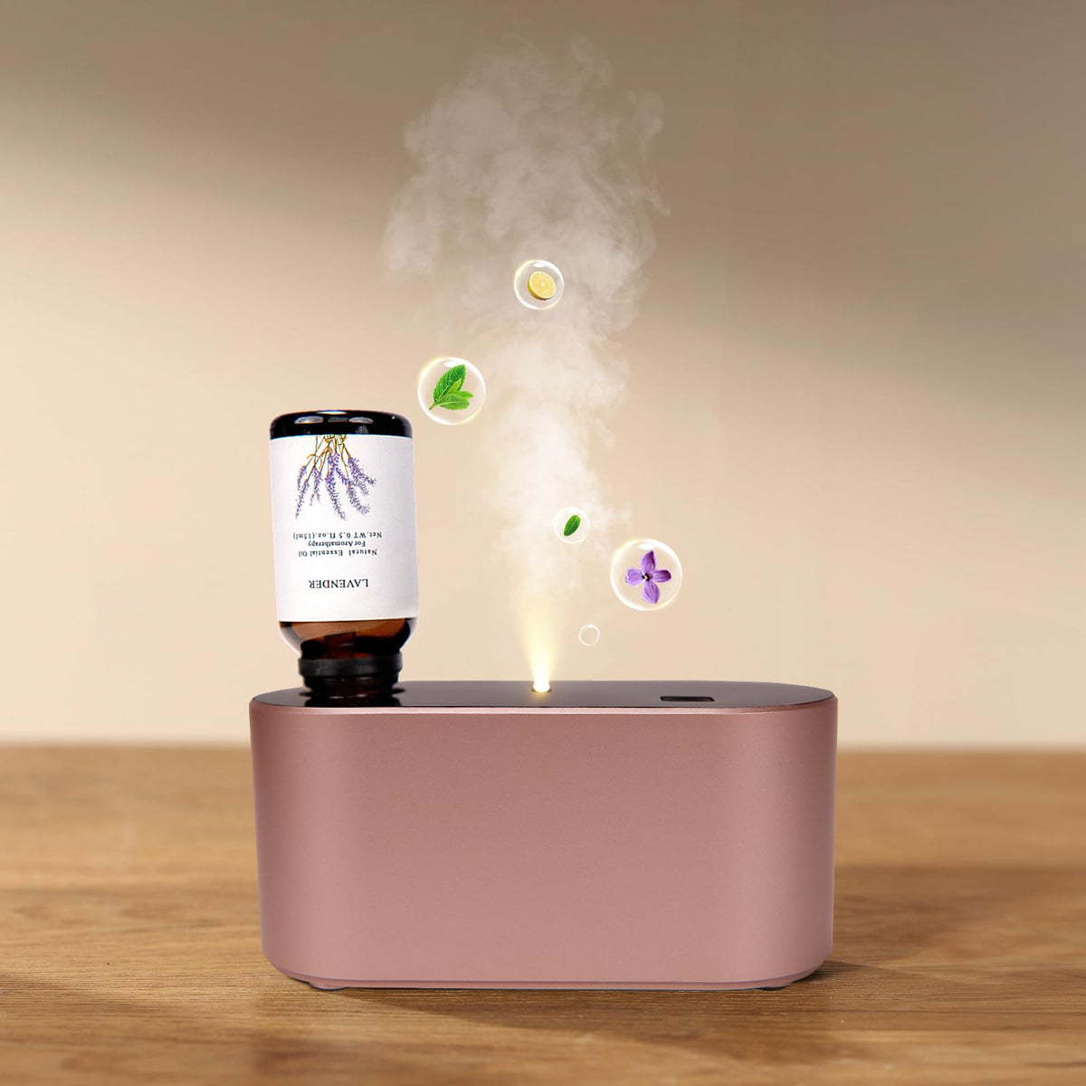 Levoair waterless diffuser rose gold showing elegant design for a refined ambience