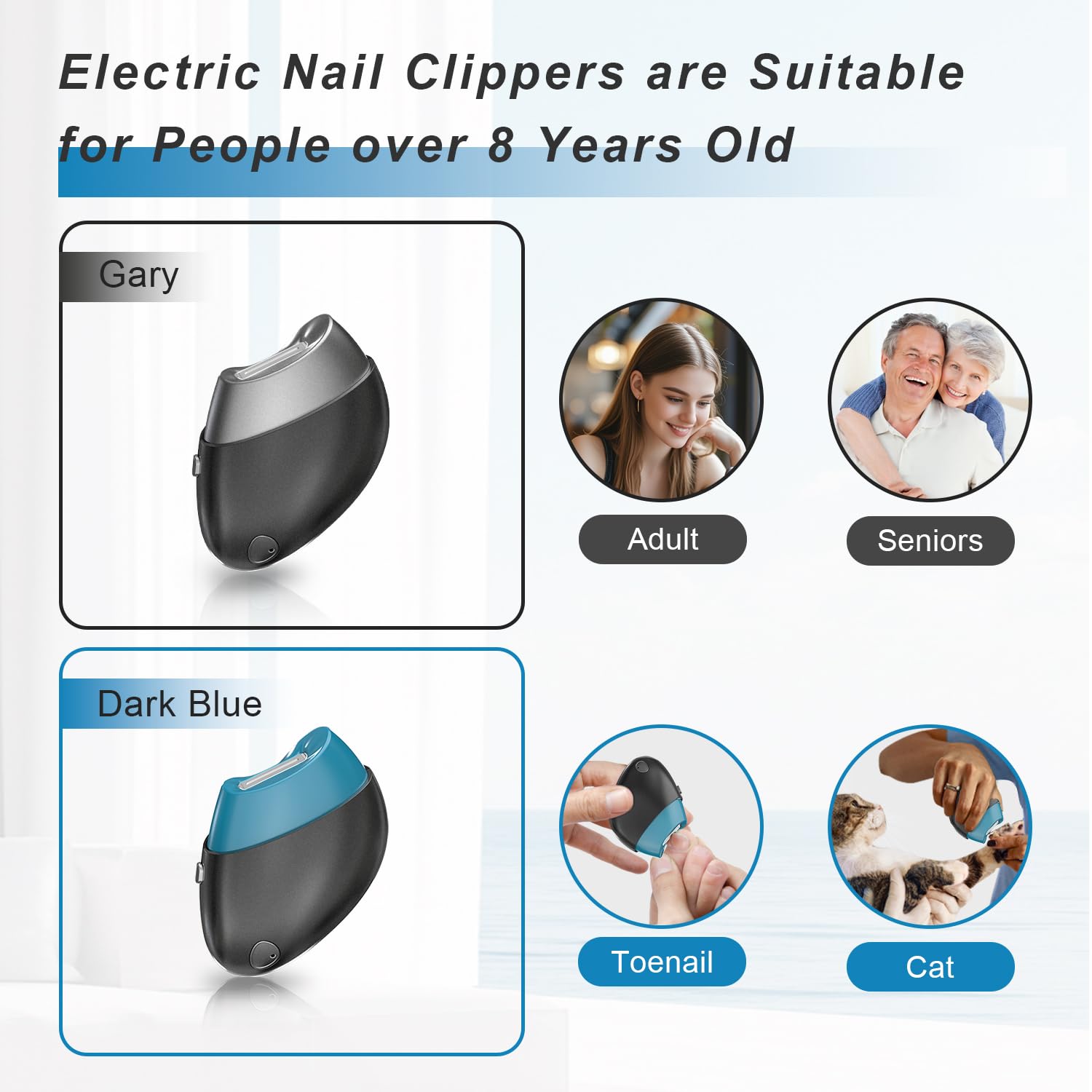 Dual-speed switch on LE.VOLIFE clipper for precise nail grooming.