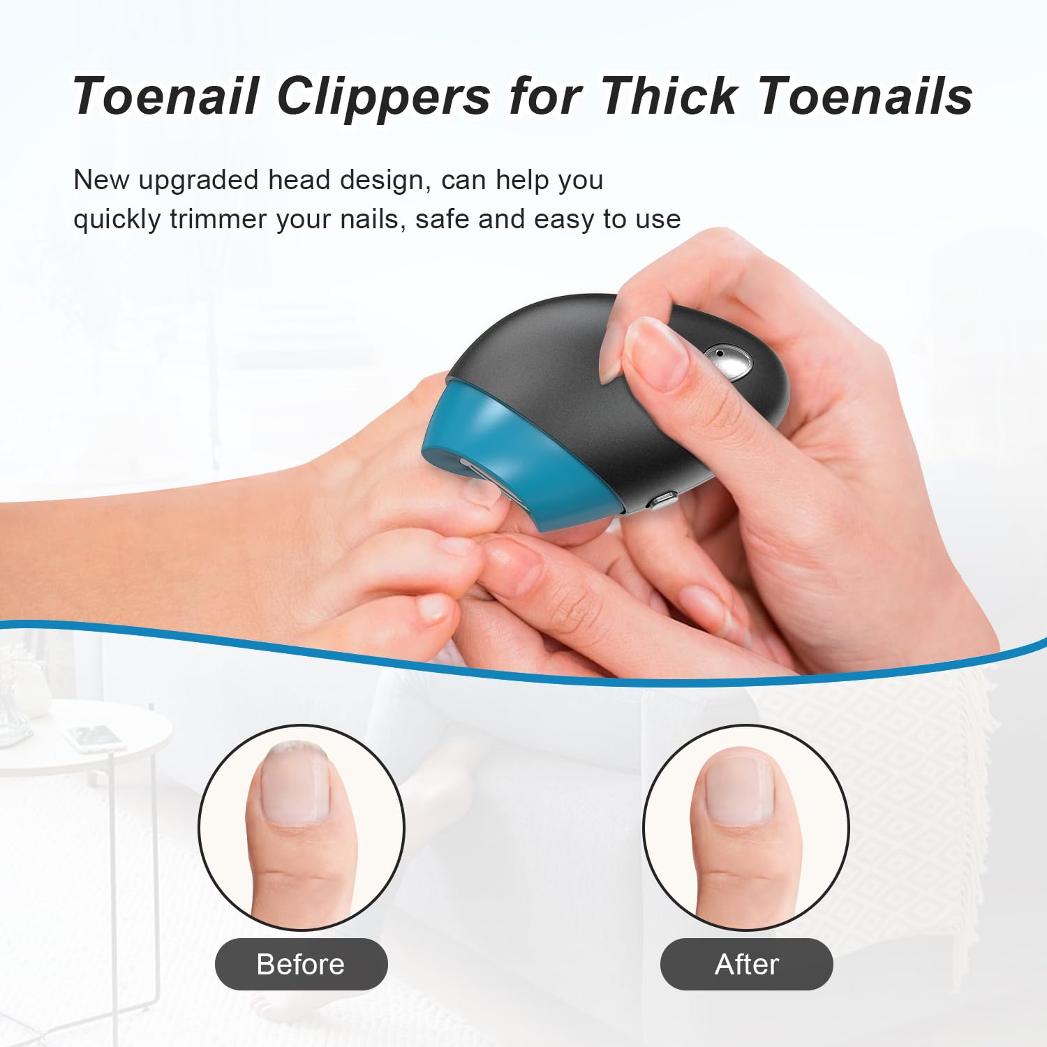 Quiet operation of LE.VOLIFE nail clipper around 40 dB during use.