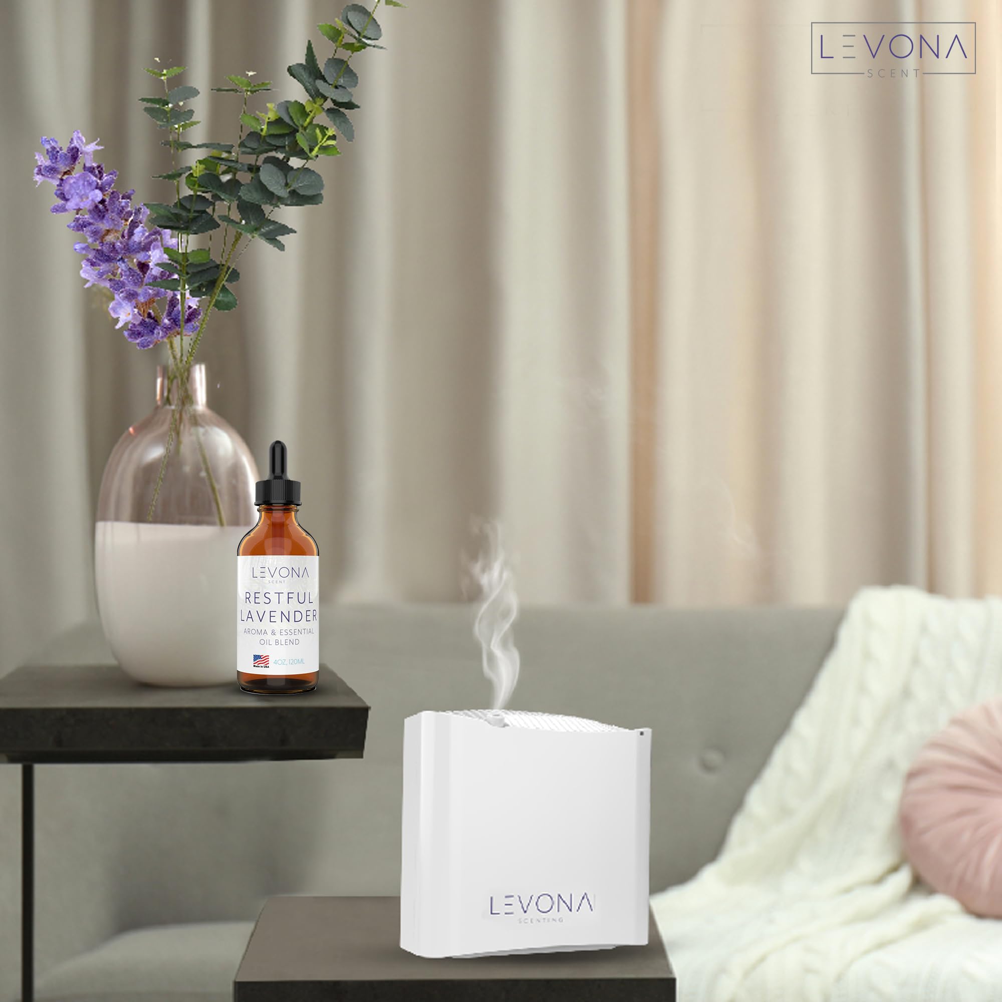 Levona Scent Restful Lavender gift packaging, ideal for a fragrant present.