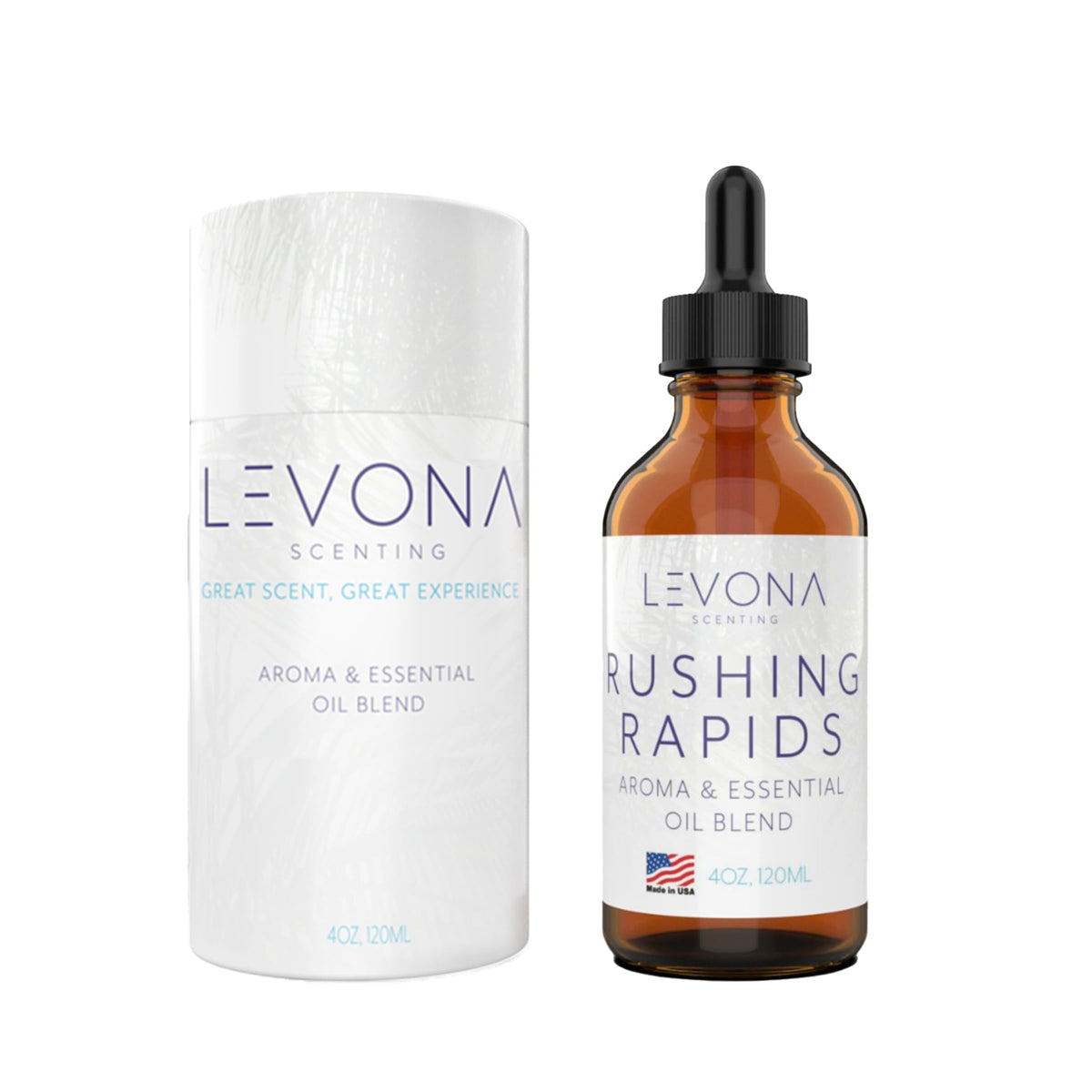 Levona Scent Rushing Rapids bottle ready for diffuser use to refresh spaces