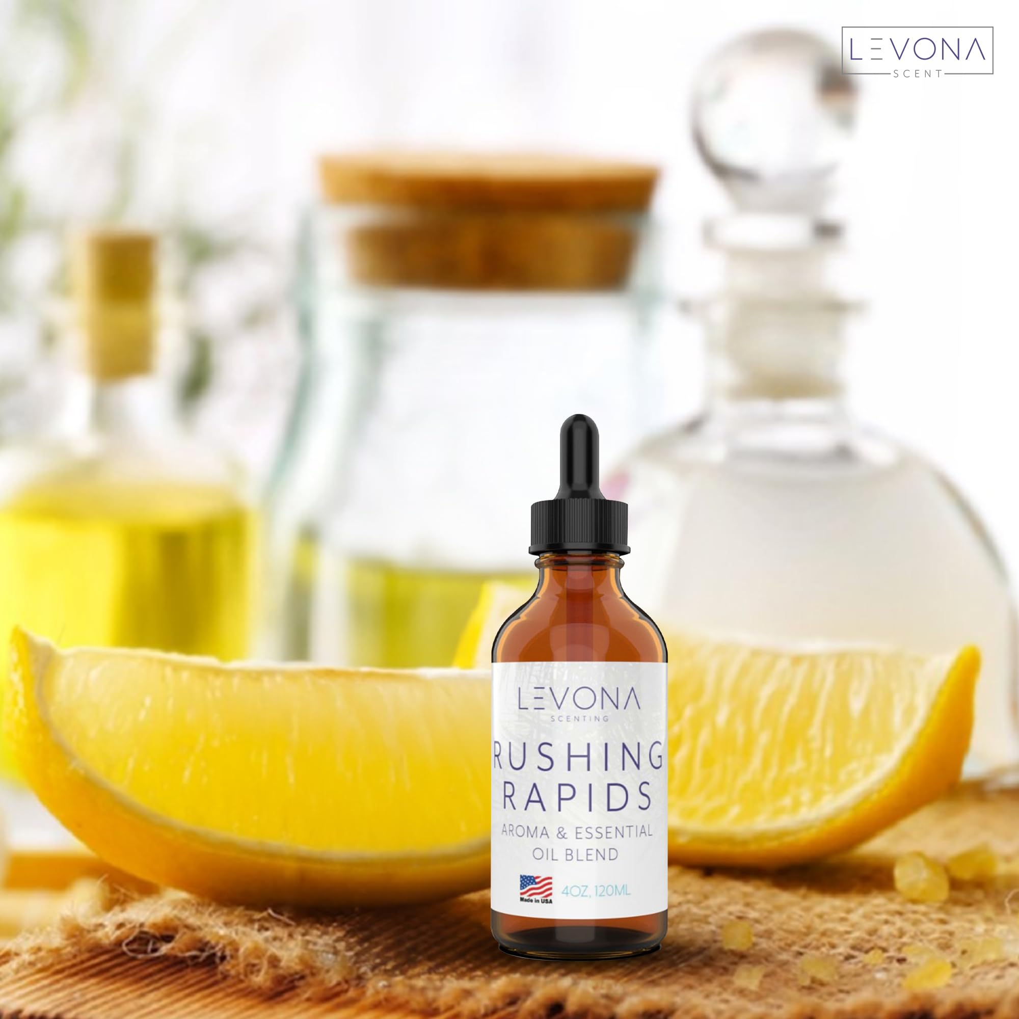 Levona Scent Rushing Rapids on an office desk boosts energy
