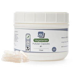 LFA Capsules Empty Size 1 bottle packaging shows easy storage and tamper-proof seal.