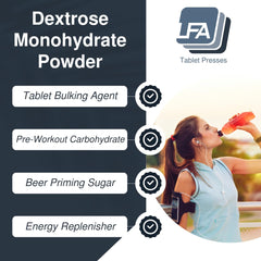 LFA Dextrose Monohydrate powder used as a tablet bulking agent in direct compression blends