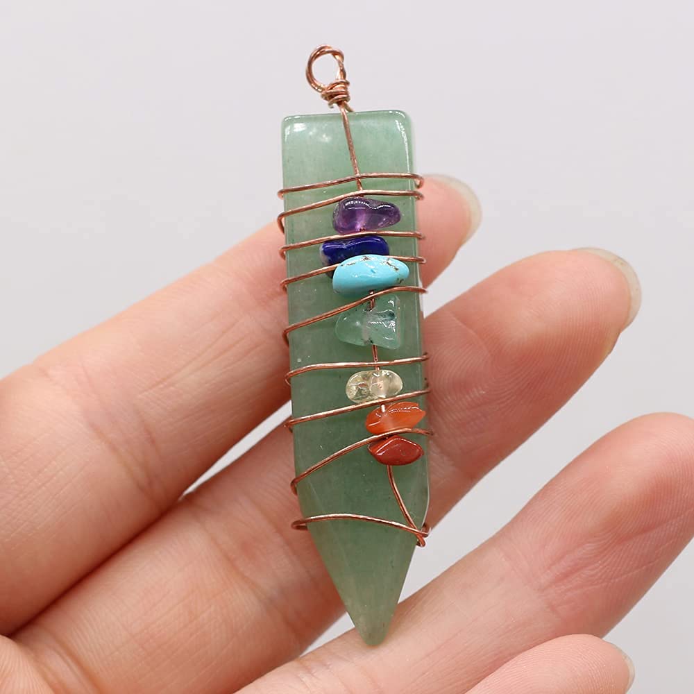 LHJ copper wire wrapped pendant collection ready for assembly.