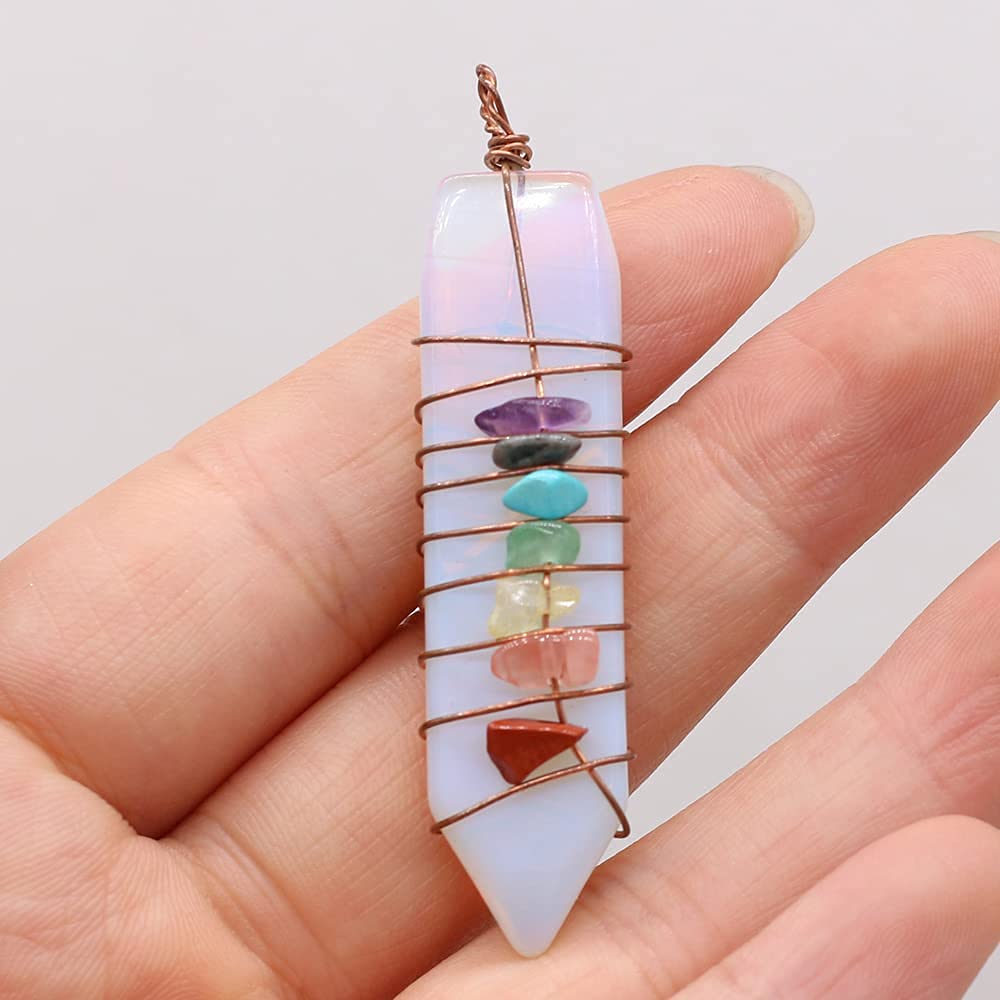 LHJ gift ready stone pendants in mixed colors for present ideas.