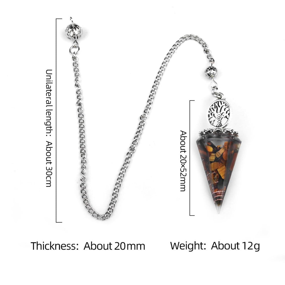 LHJ natural crystal pendulum 20x52mm invites smooth handling for energy work.