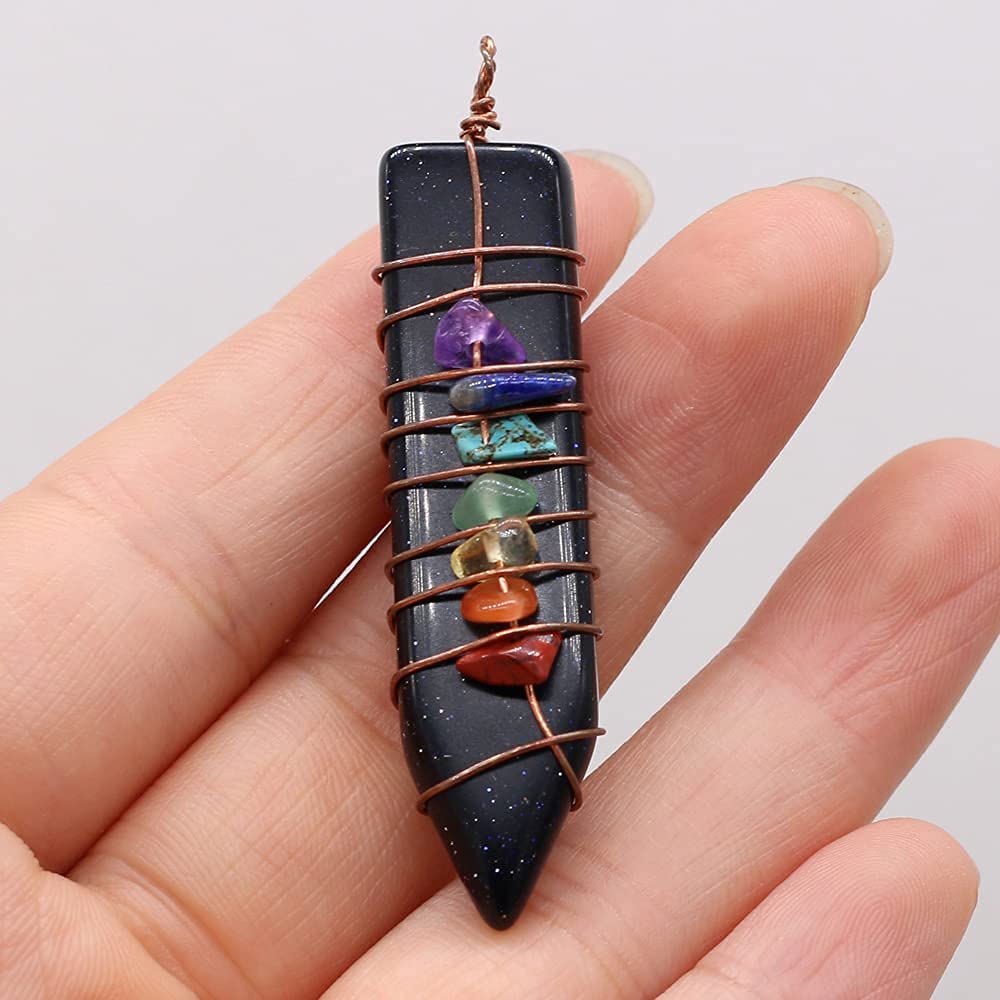 LHJ yellow jade blue turquoise pendant set highlighting color contrast.