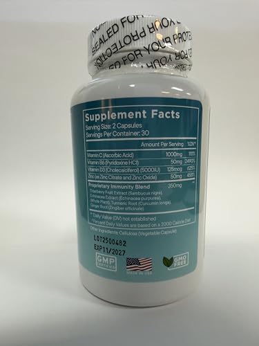 Liberty Lifestyle 8-in-1 Immune bottle open pour demonstrates convenient dosing during busy days