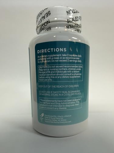 Liberty Lifestyle 8-in-1 Immune capsules closeup highlights easy-to-swallow capsules for daily use