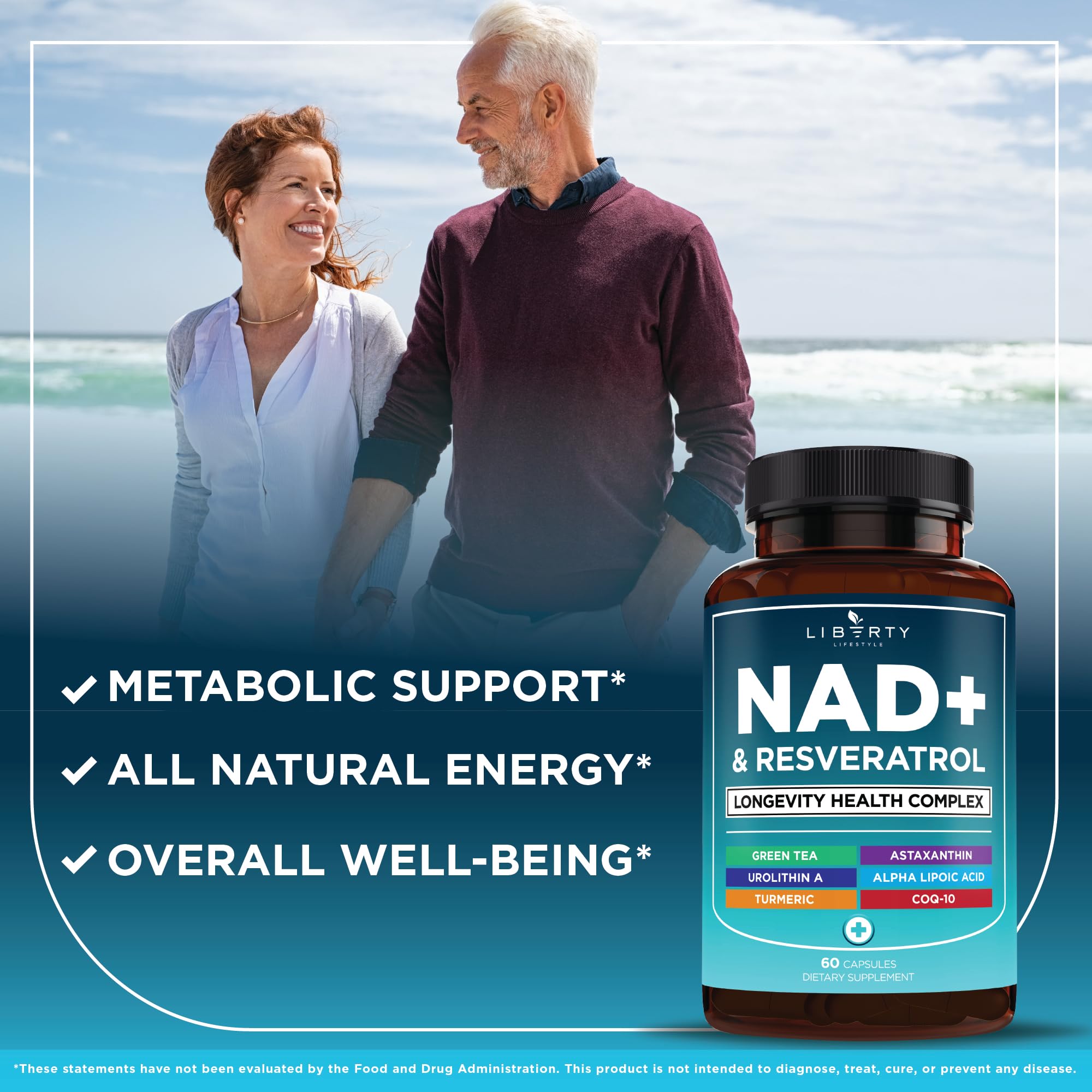 Liberty Lifestyle NAD+ Plus daily-use setup on a desk illustrating routine support.