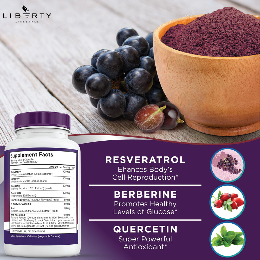 Liberty Lifestyle Noni extract bottle showing natural vitamins and phytonutrients.