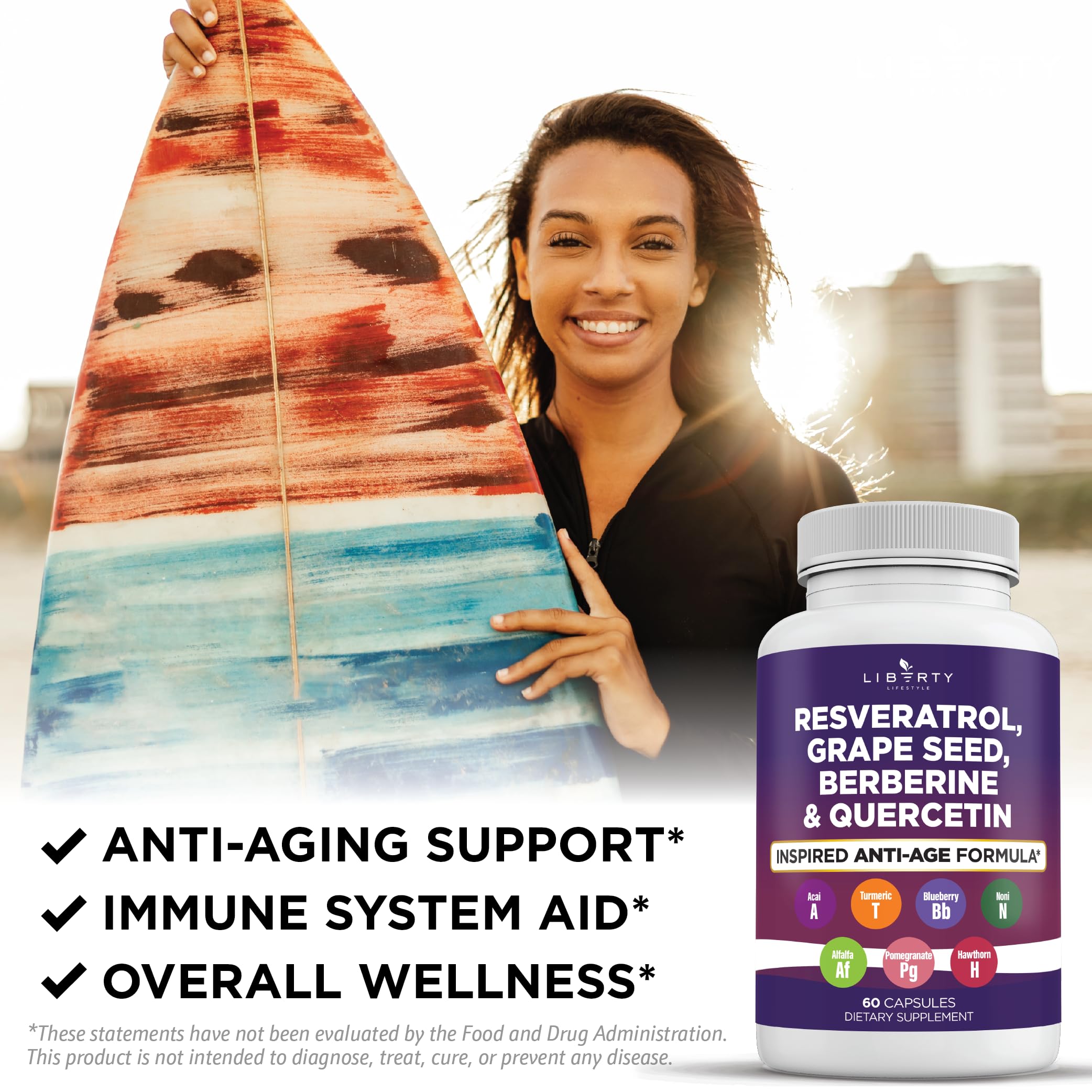Liberty Lifestyle serving on table ready-to-take supplement routine.
