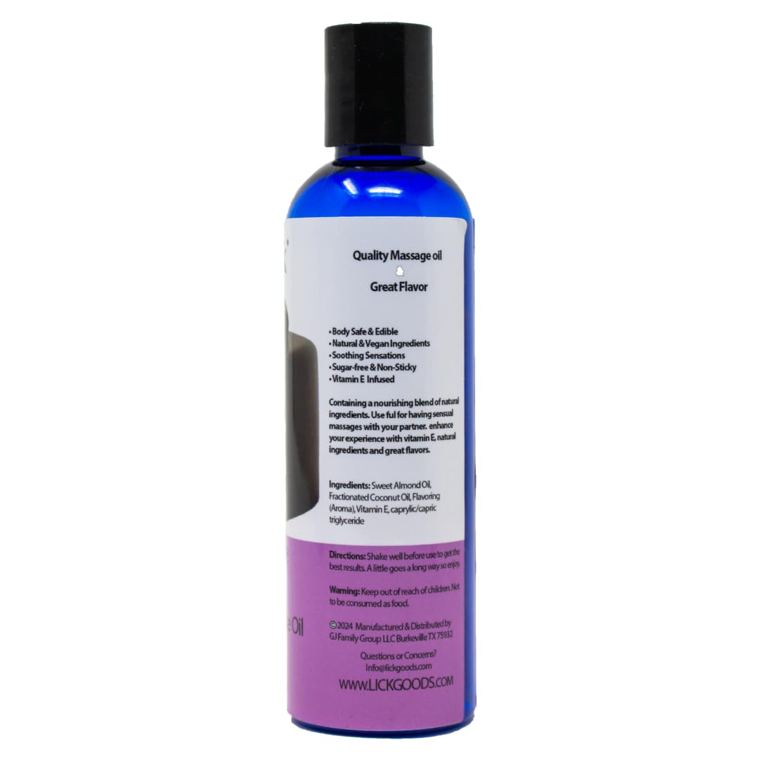 Lick Chocolate Cake flavored massage oil gift box presentation suggests thoughtful treat