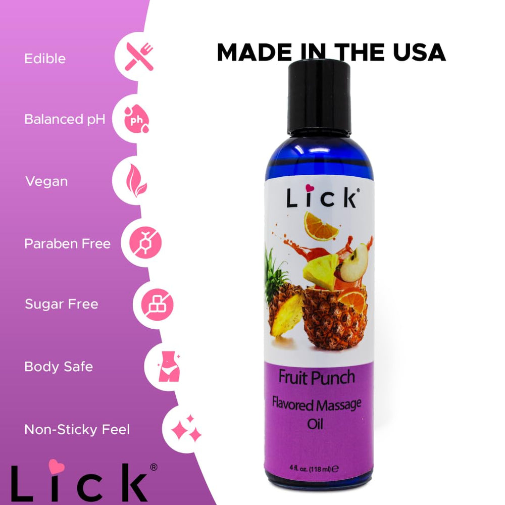 LICK Fruit Punch natural oils maintain skin hydration and a silky touch.