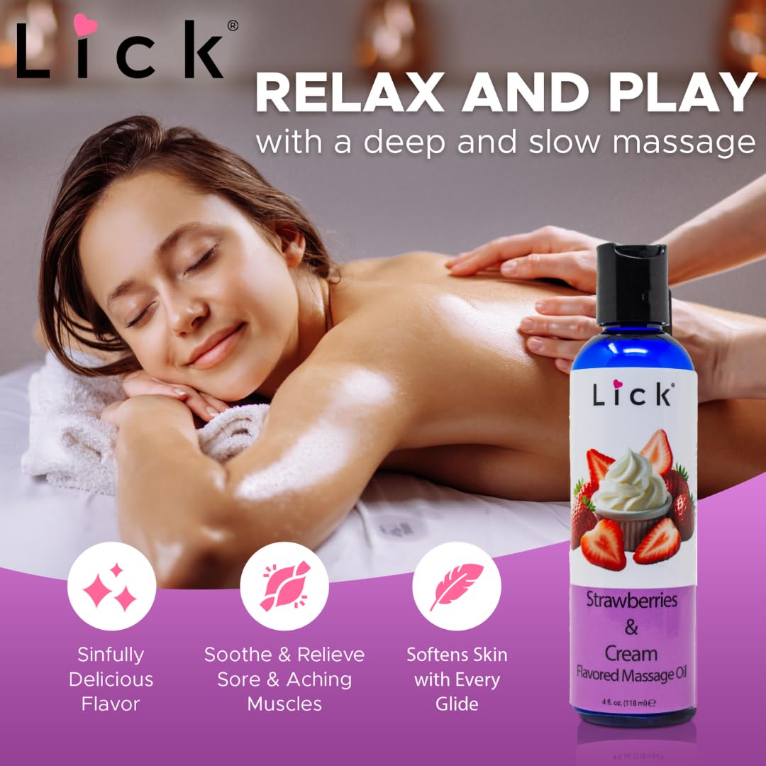 LICK oil being poured on hand for silky glide and easy application.