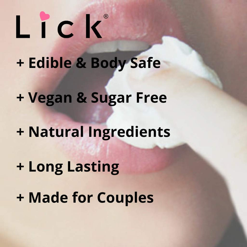 LICK vitamin E enriched massage oil texture highlighting skin nourishment.