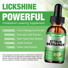 Lickshine Citrus Bergamot Drops pouring into water for easy daily use